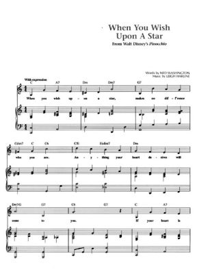 When you wish upon a star piano sheet music, the universe hums along in perfect harmony